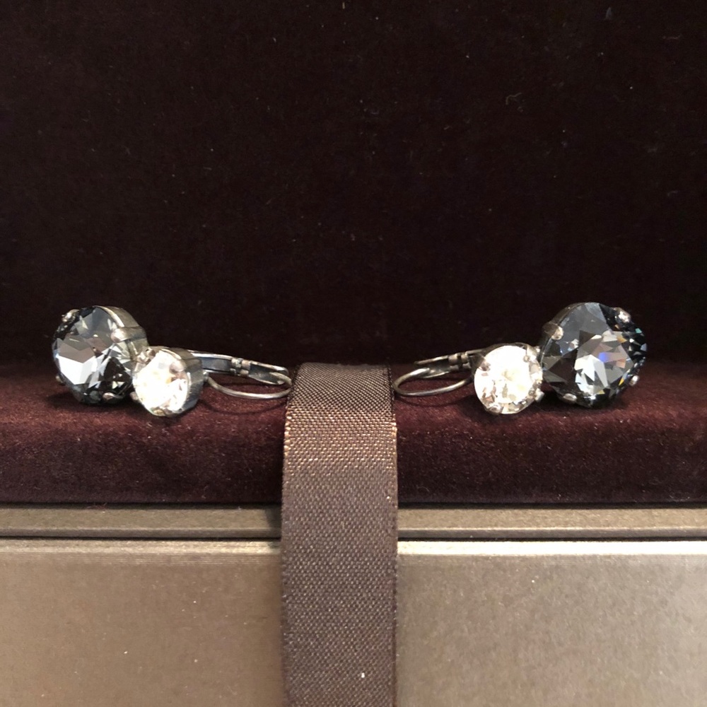 Two stone dangle earrings - Picture 4 of 8